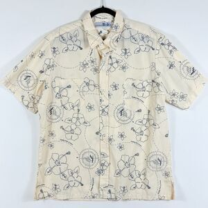 Malia Uniforms Vintage Beige Floral Cal Nev Ha Pathfinders Hawaii Shirt Men's XL